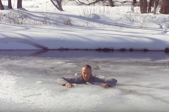 how to survive a fall through the ice